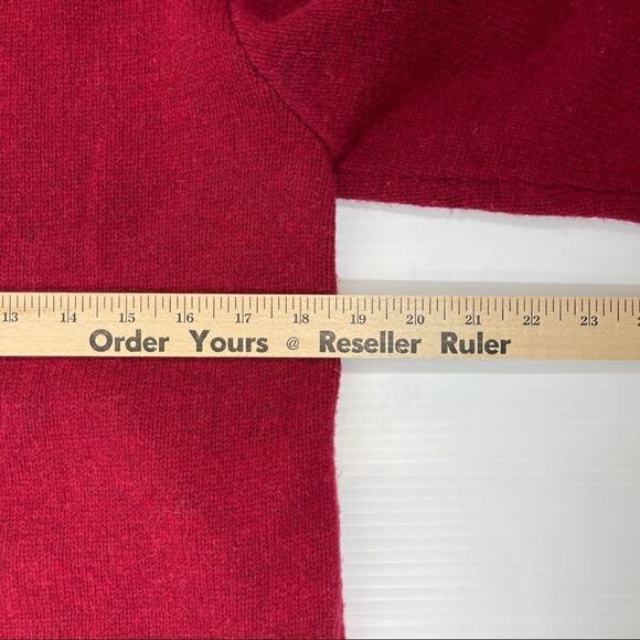 H&M Sweater Men's Size M Red & White Nordic Wool Blend Crew Neck LOGG - Picture 9 of 9